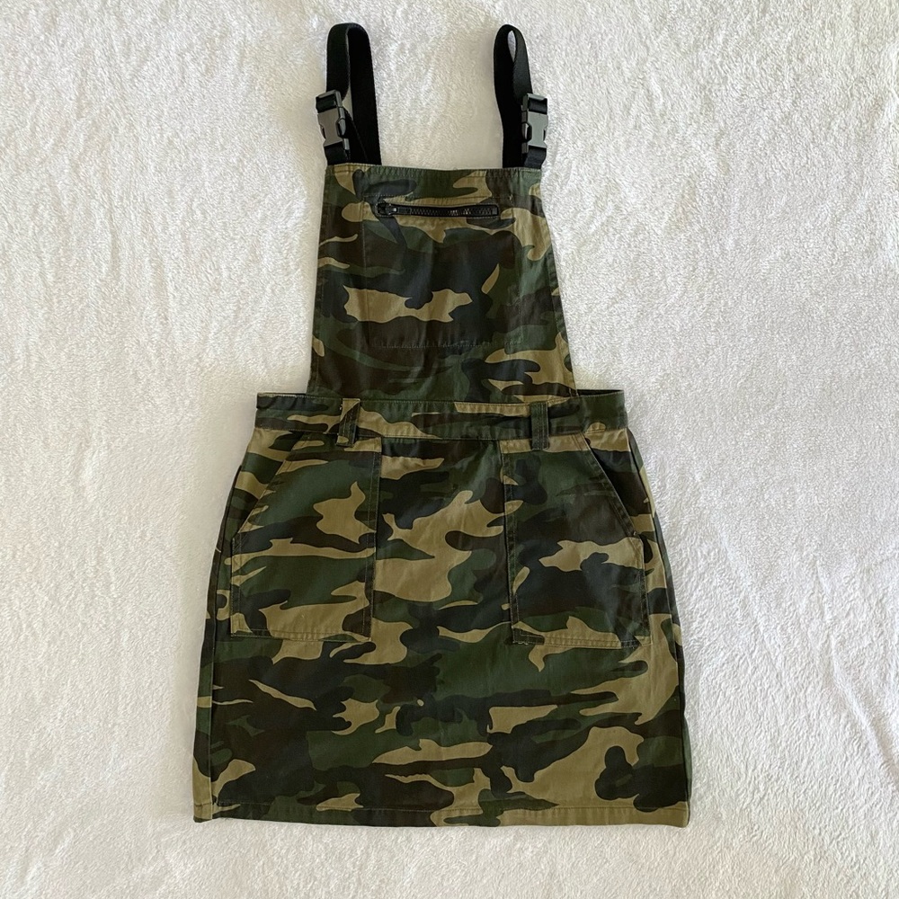 C’est Toi Camouflage Mini Dress Overalls